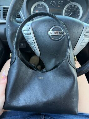 Brooklyn 23 Coach Black Leather Mini Shoulder Bag